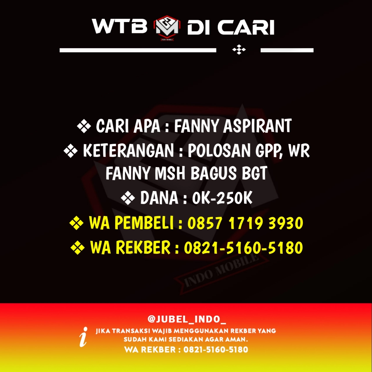 CARI AKUN ML #ML3630
