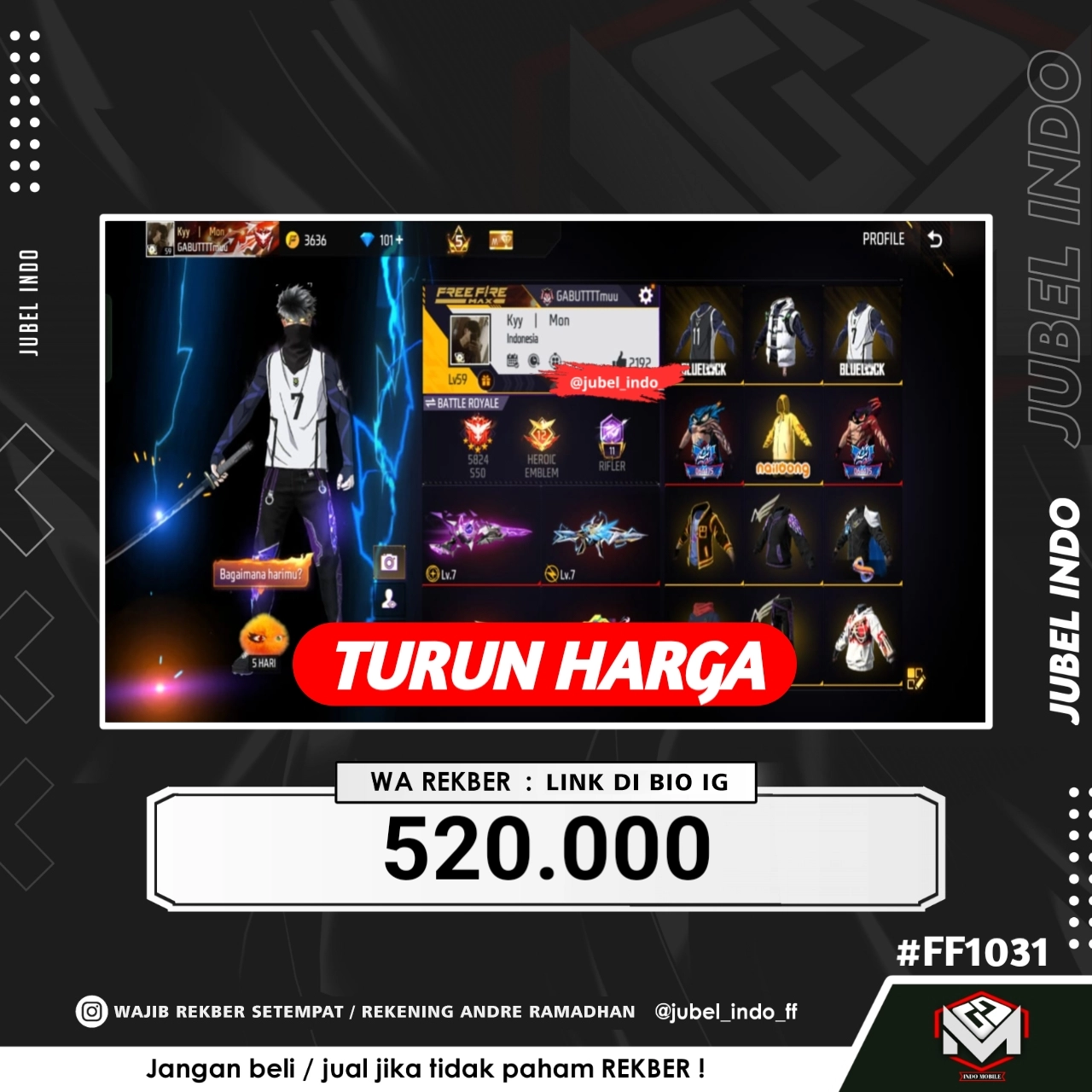 STOK FF #FF1031