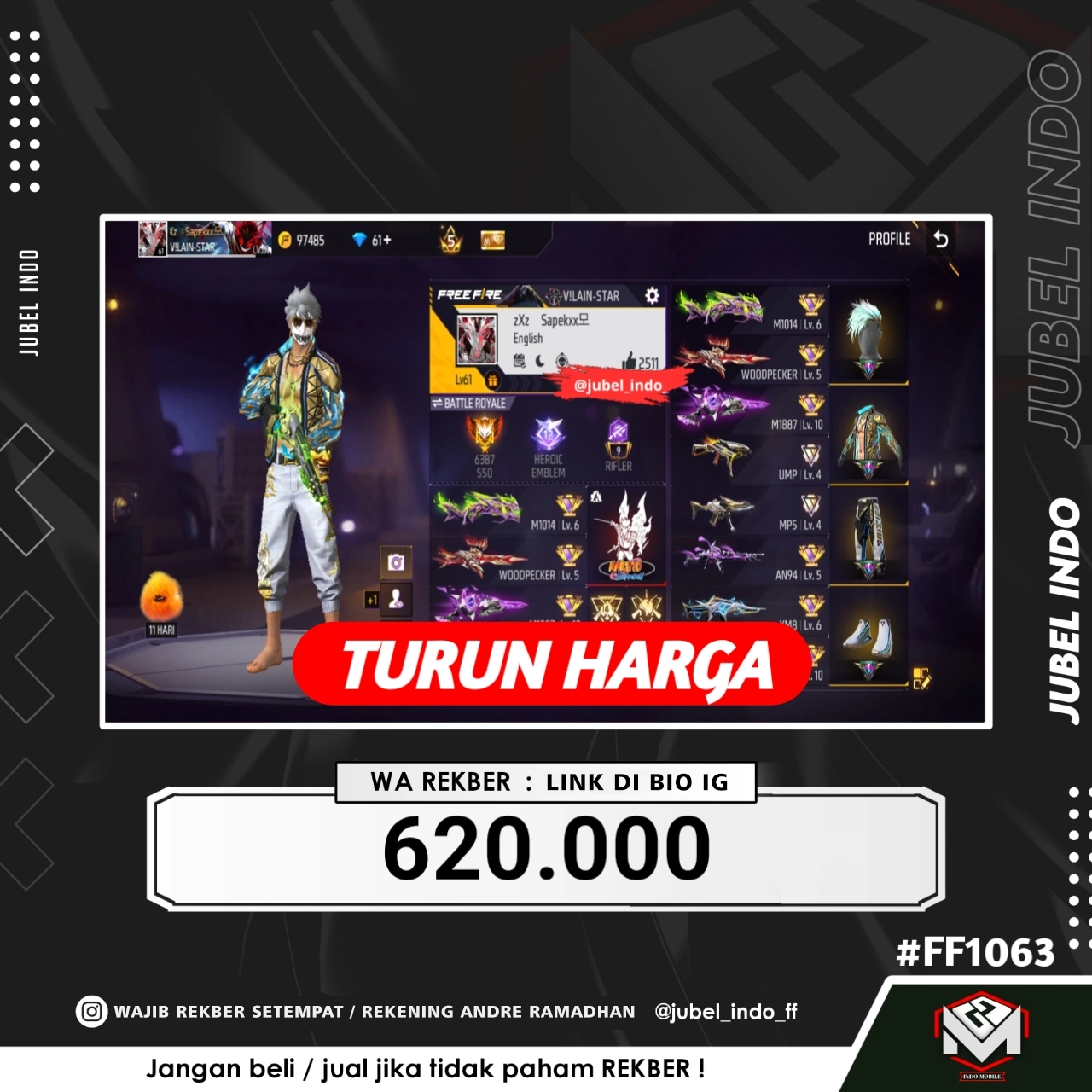 STOK FF #FF1063