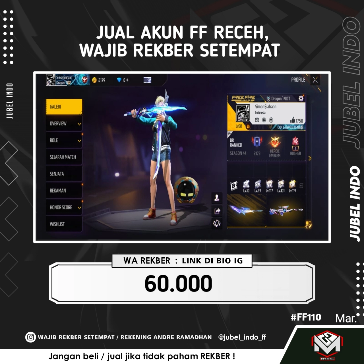 STOK FF #FF110