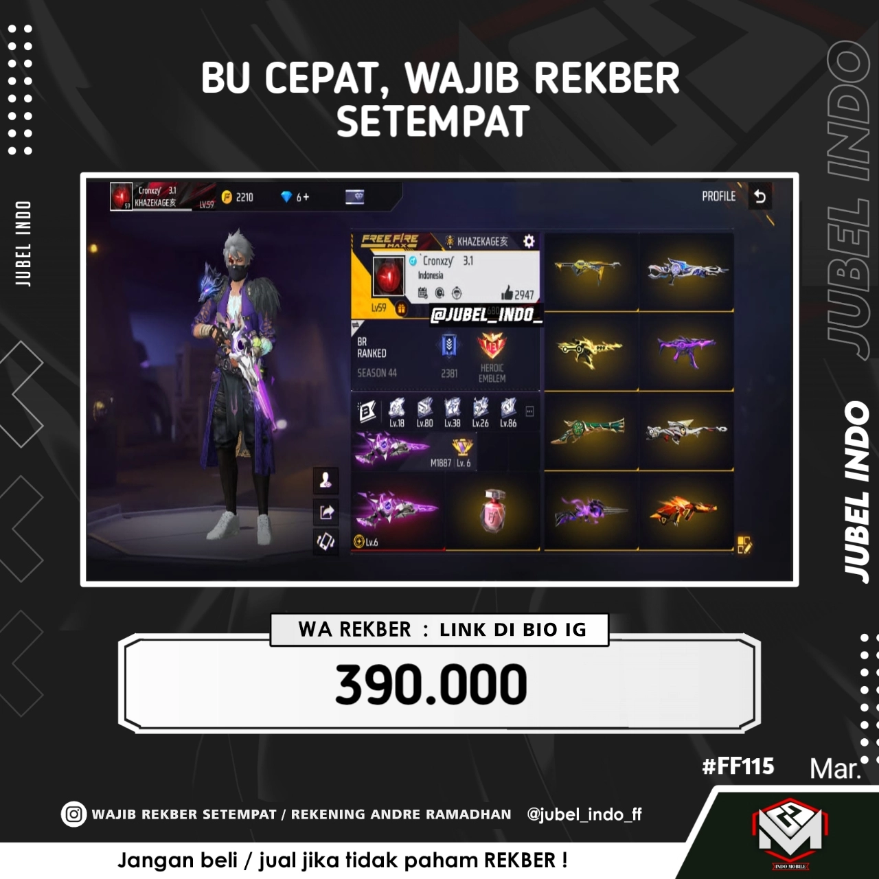 STOK FF #FF115