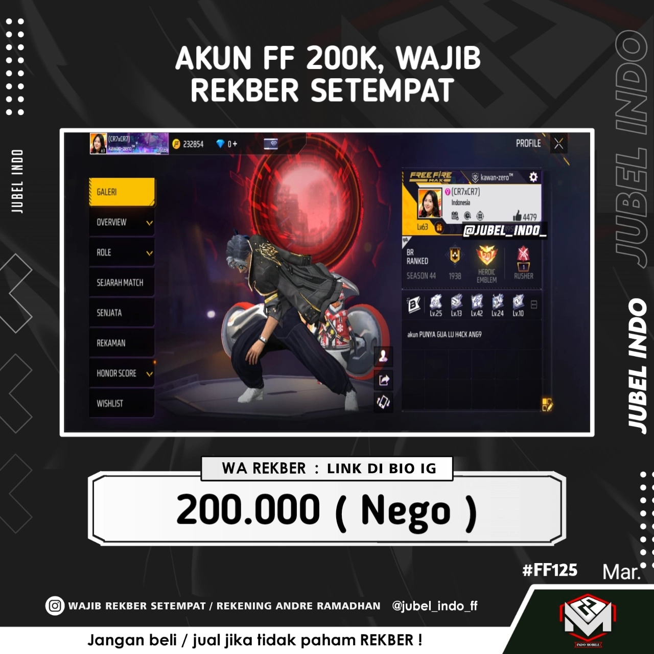 STOK FF #FF125