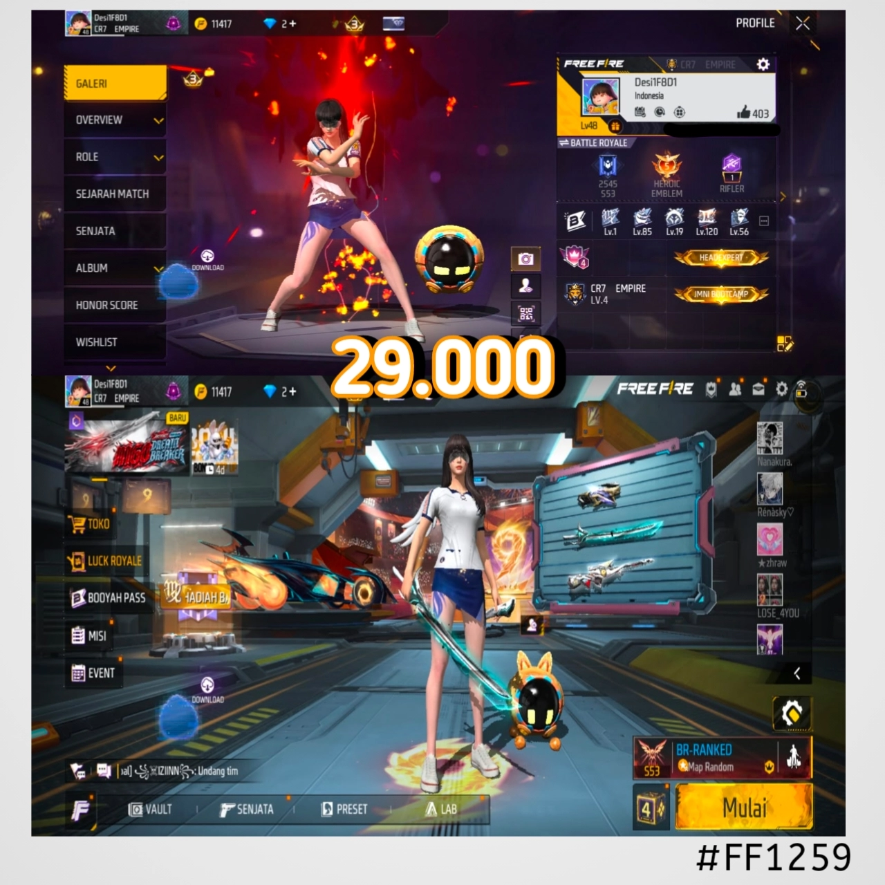 STOK FF #FF1259