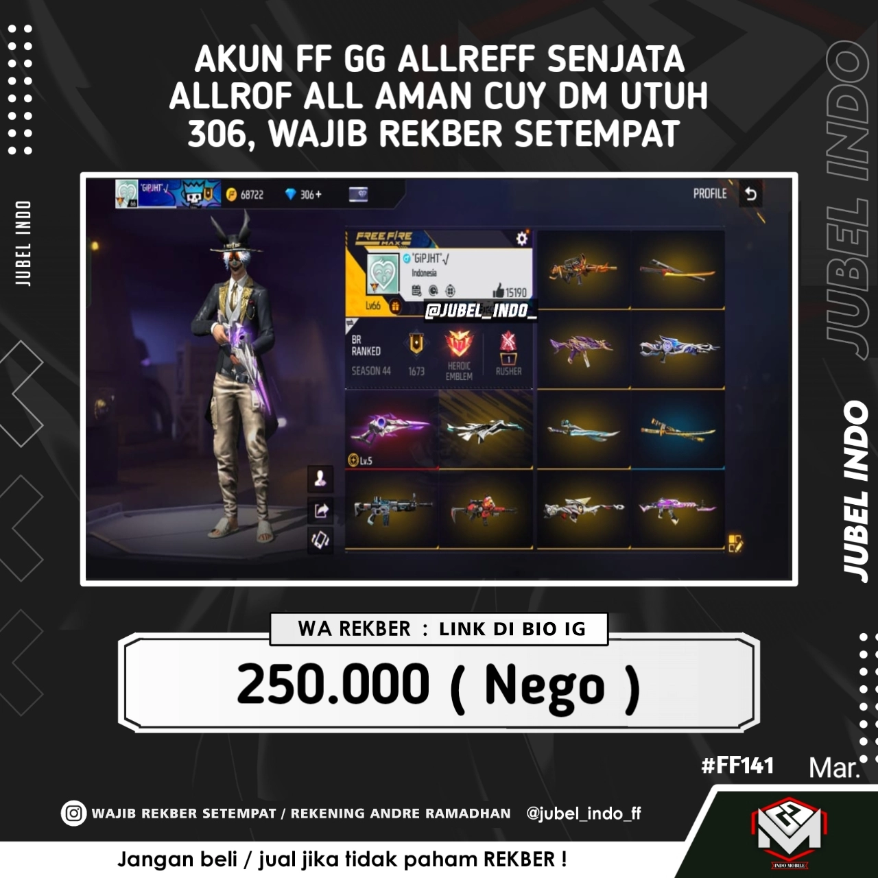 STOK FF #FF141