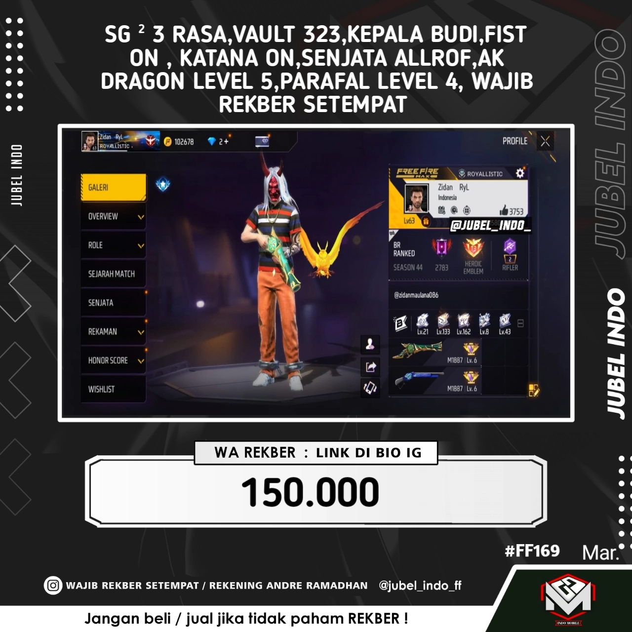 STOK FF #FF169