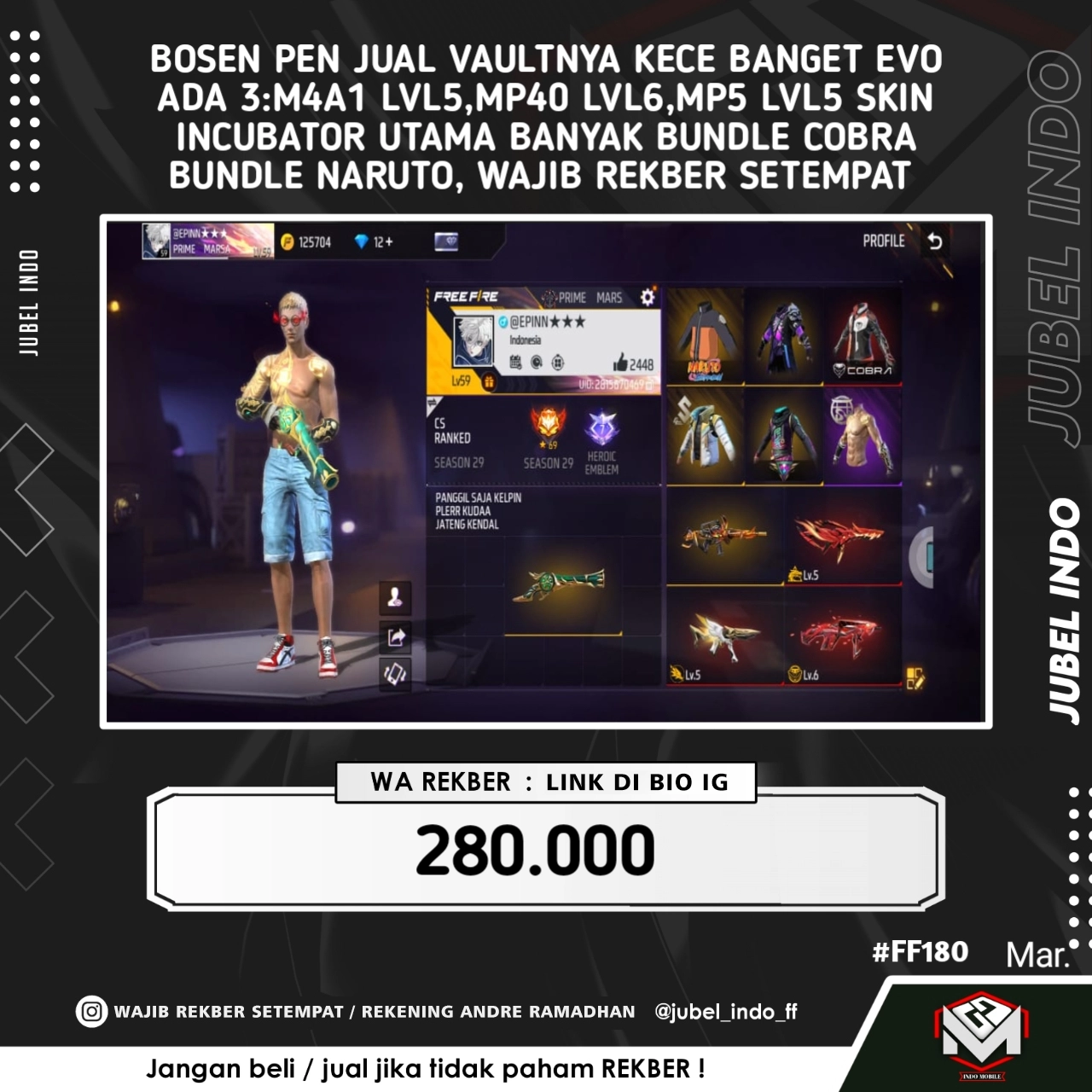 STOK FF #FF180