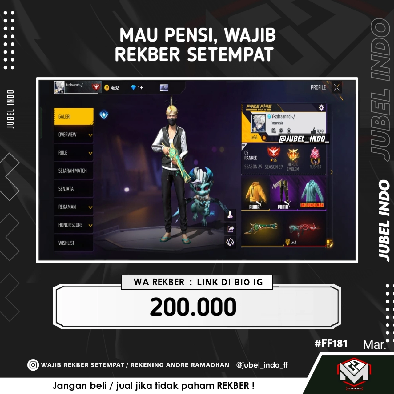 STOK FF #FF181