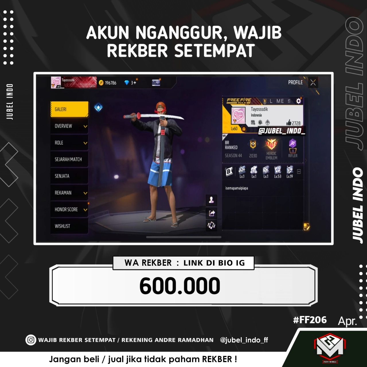 STOK FF #FF206