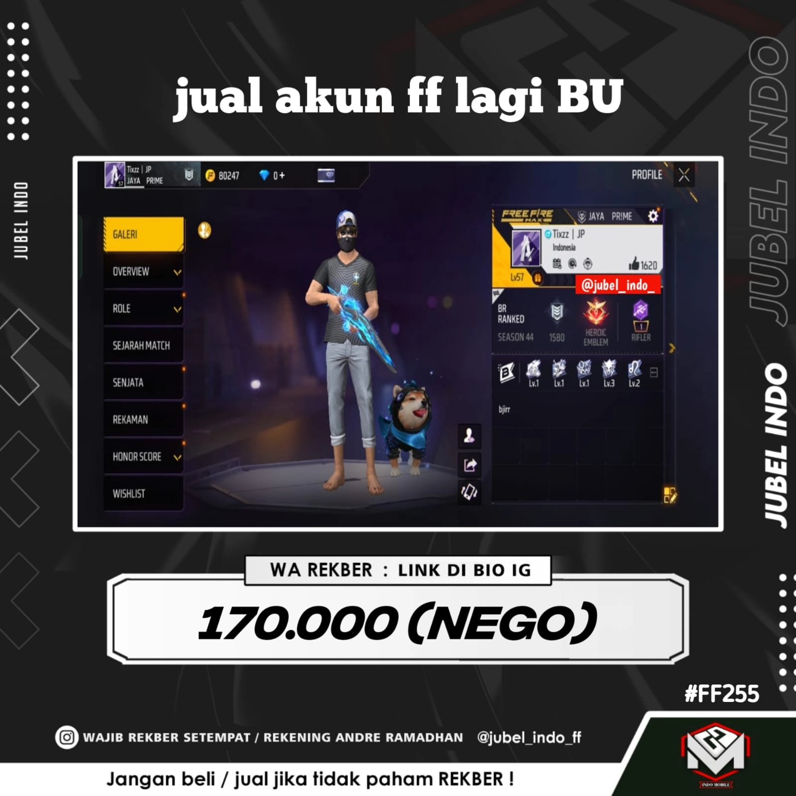 STOK FF #FF255