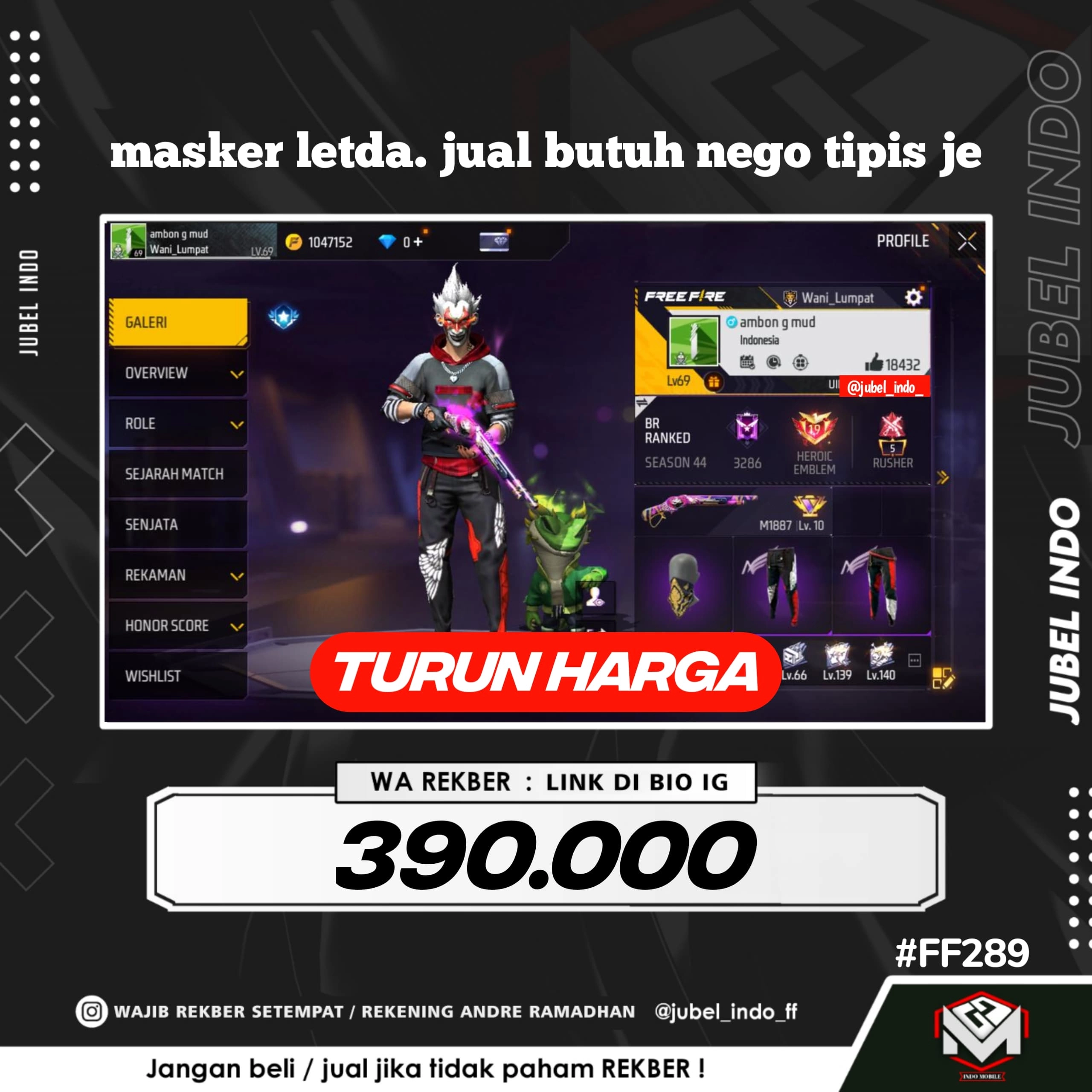 STOK FF #FF289