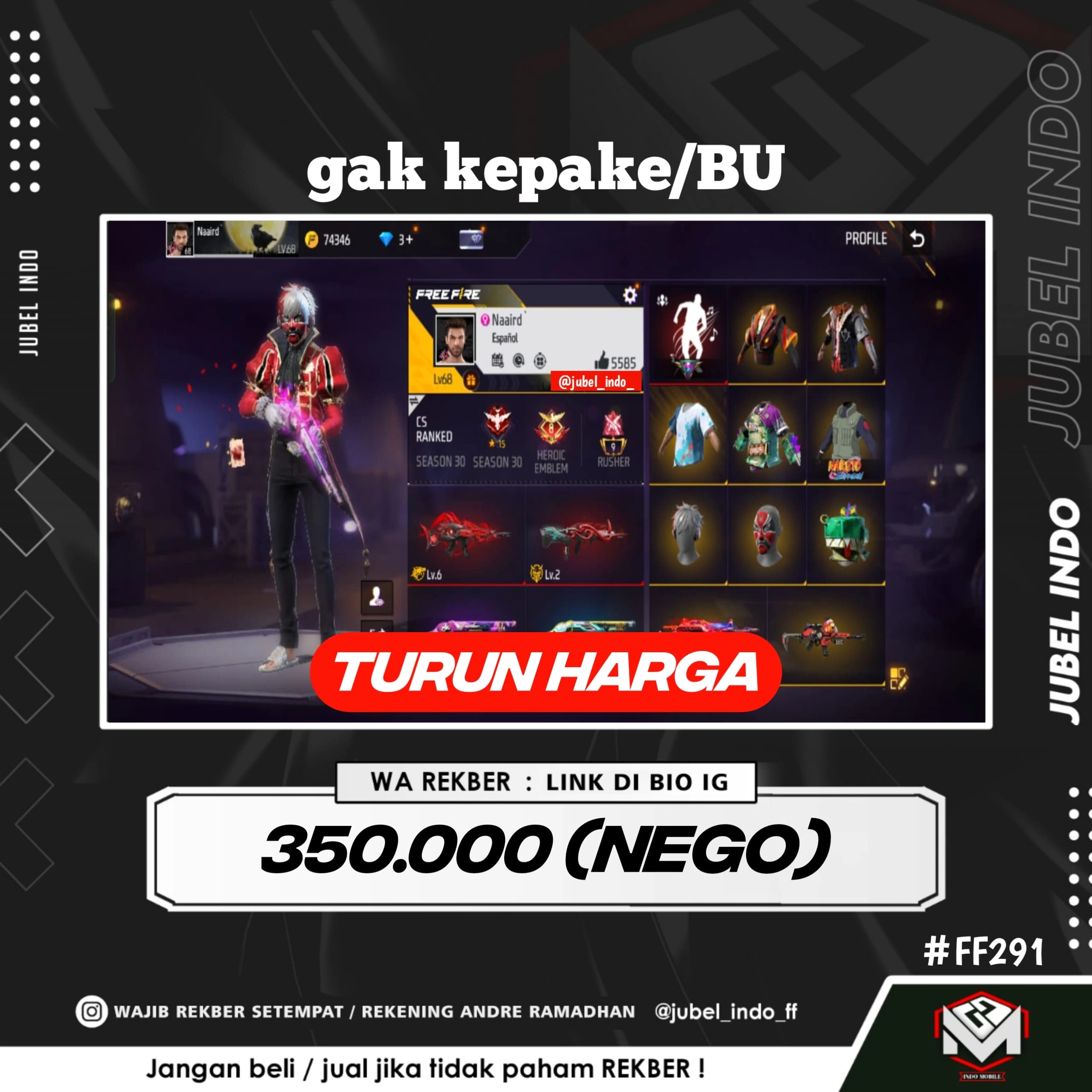 STOK FF #FF291