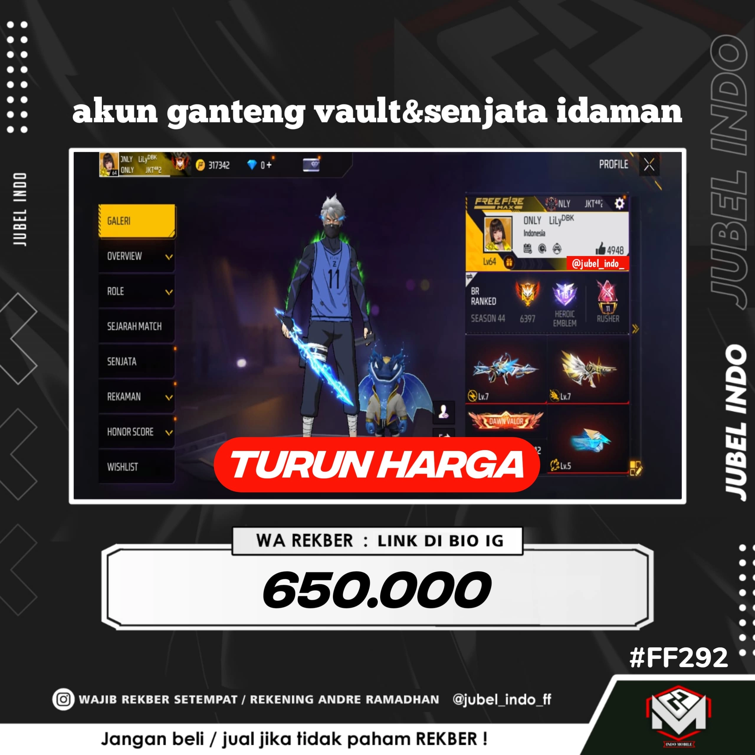 STOK FF #FF292