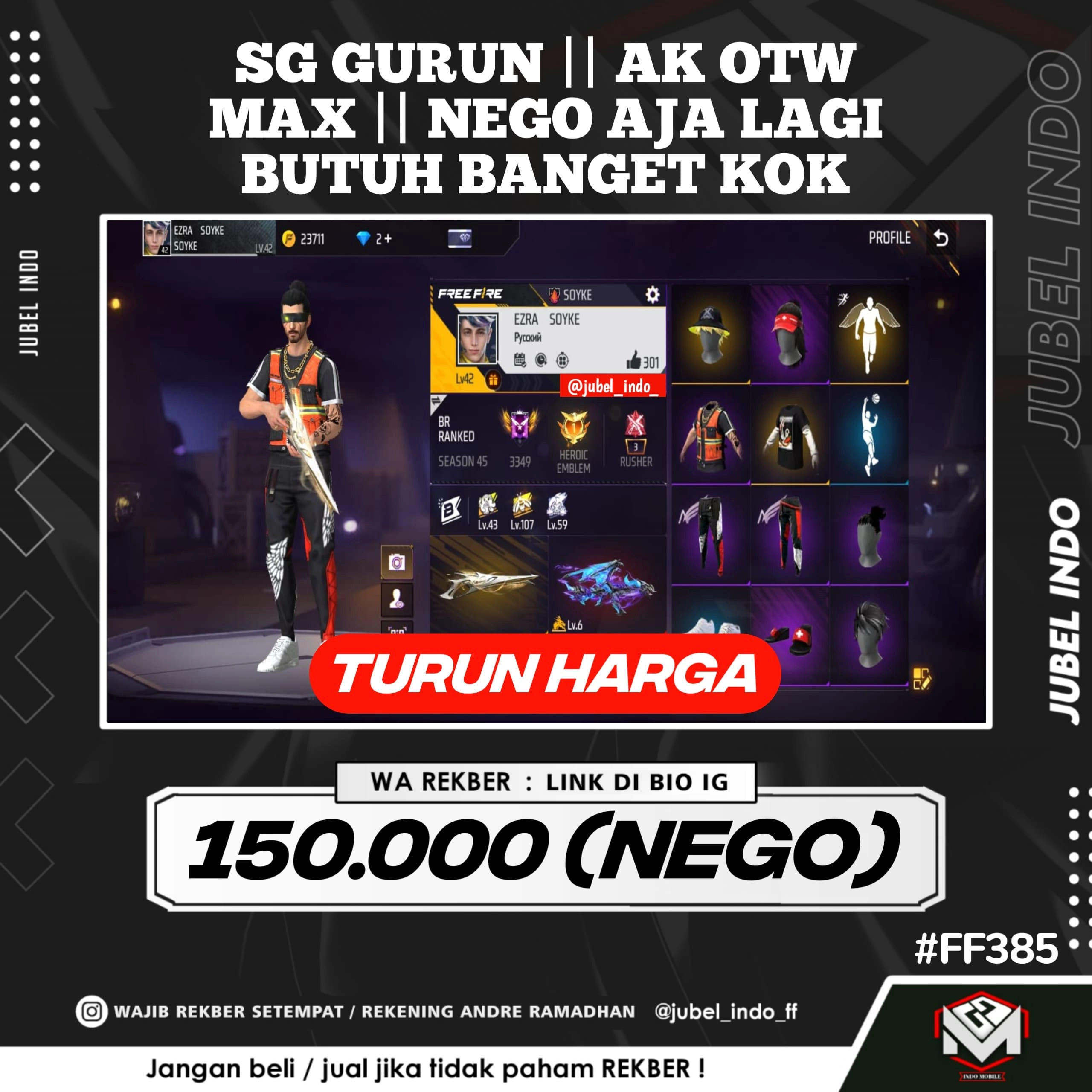 STOK FF #FF385