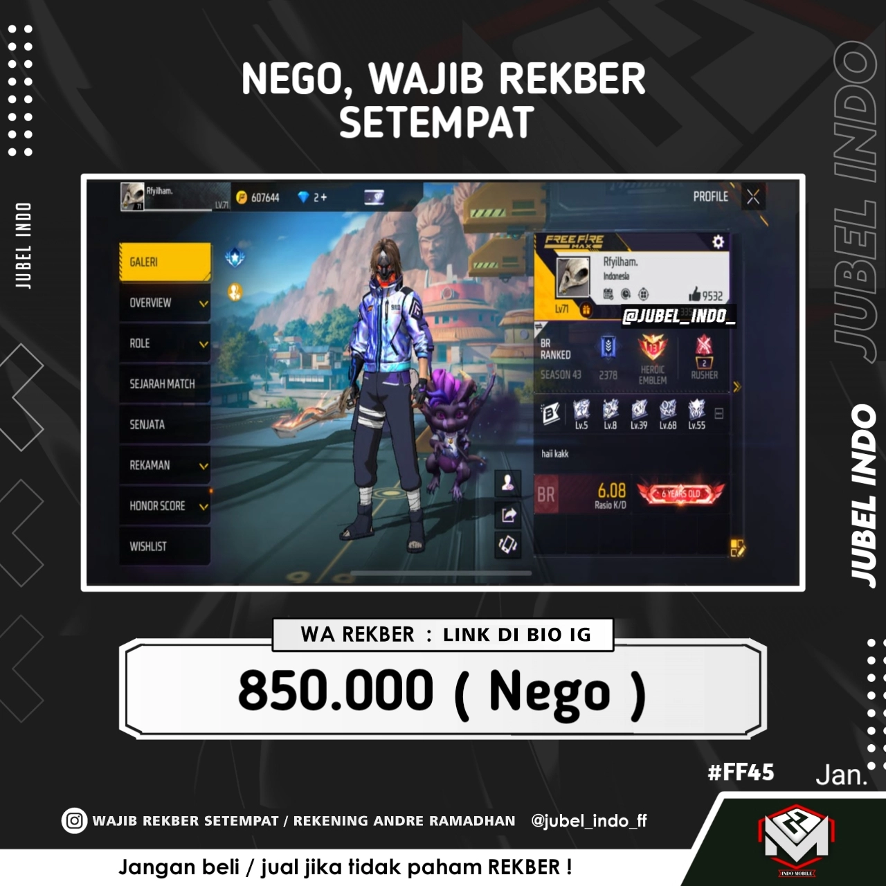 STOK FF #FF45