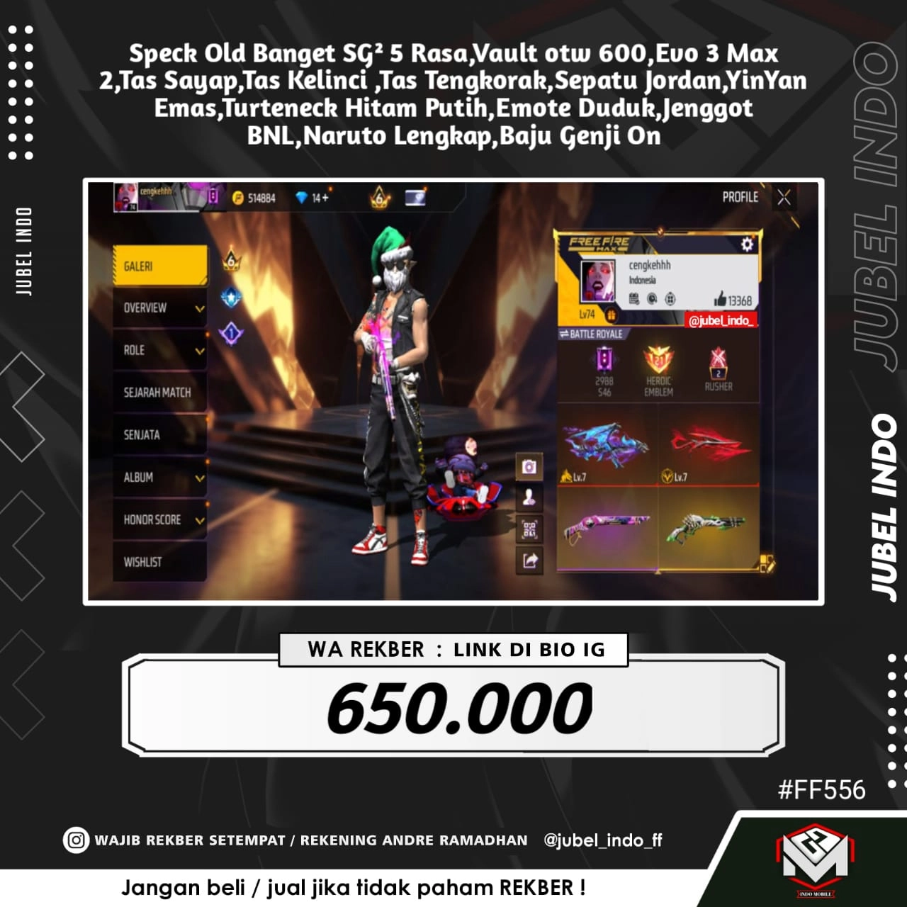 STOK FF #FF556