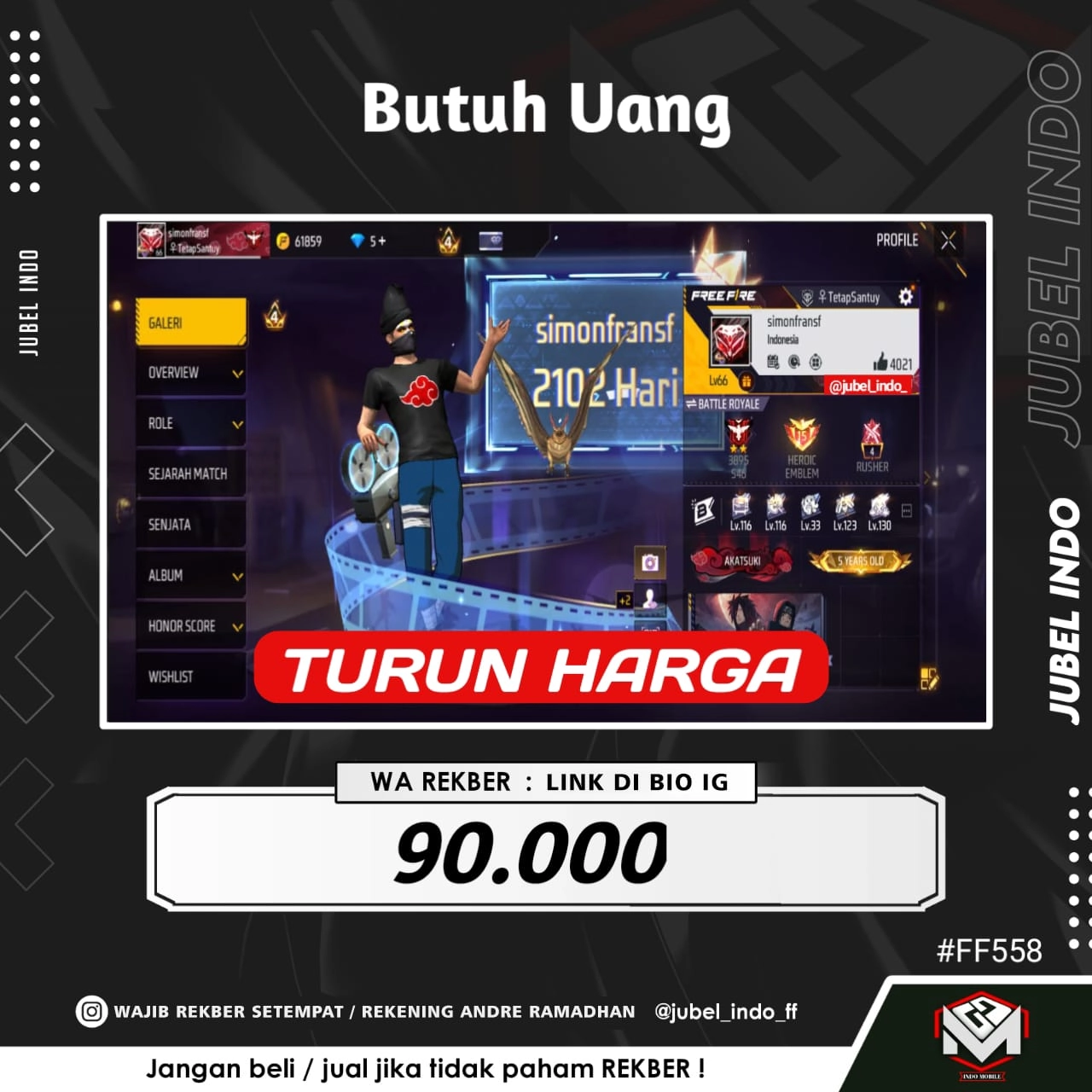 STOK FF #FF558