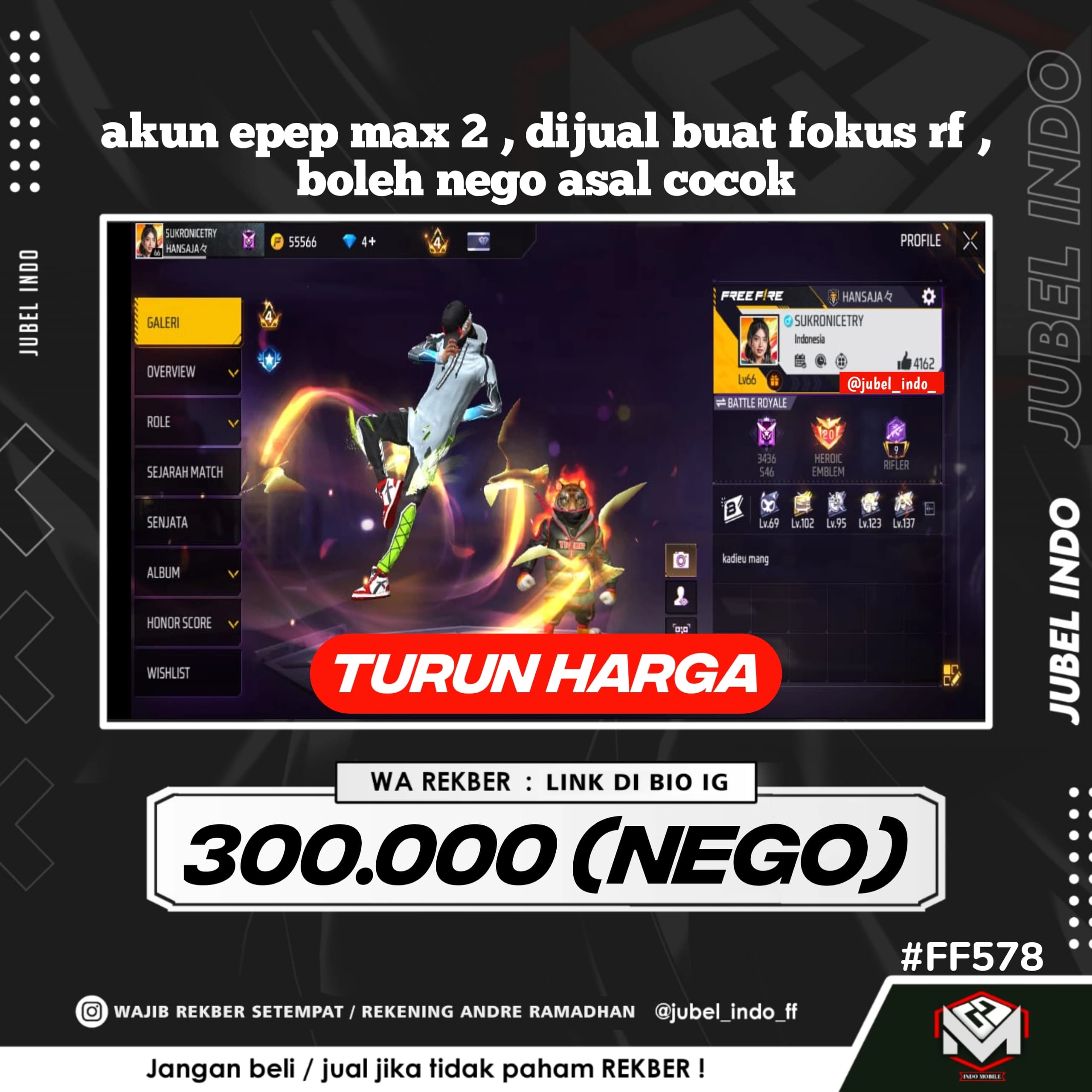 STOK FF #FF578