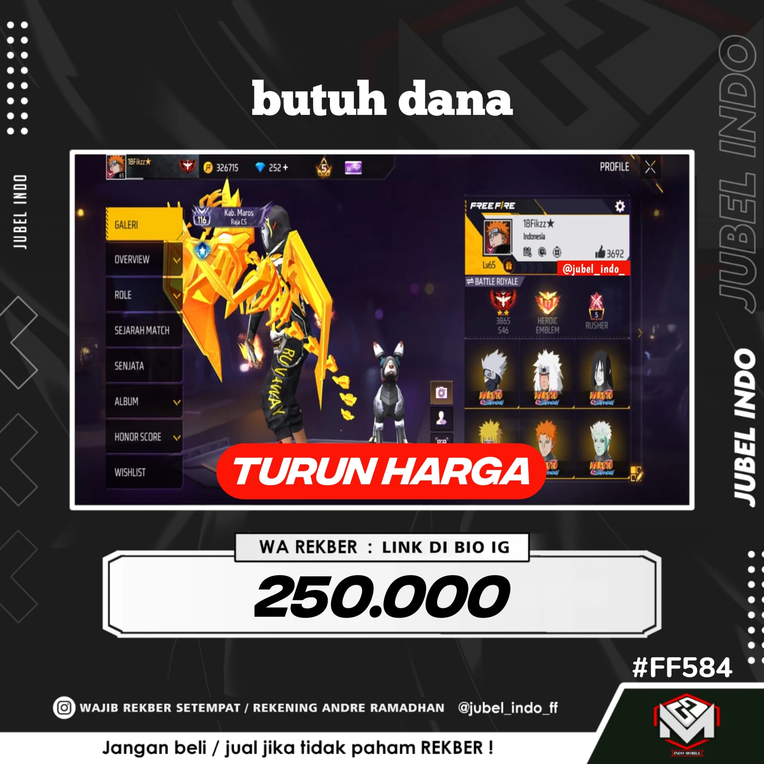 STOK FF #FF584