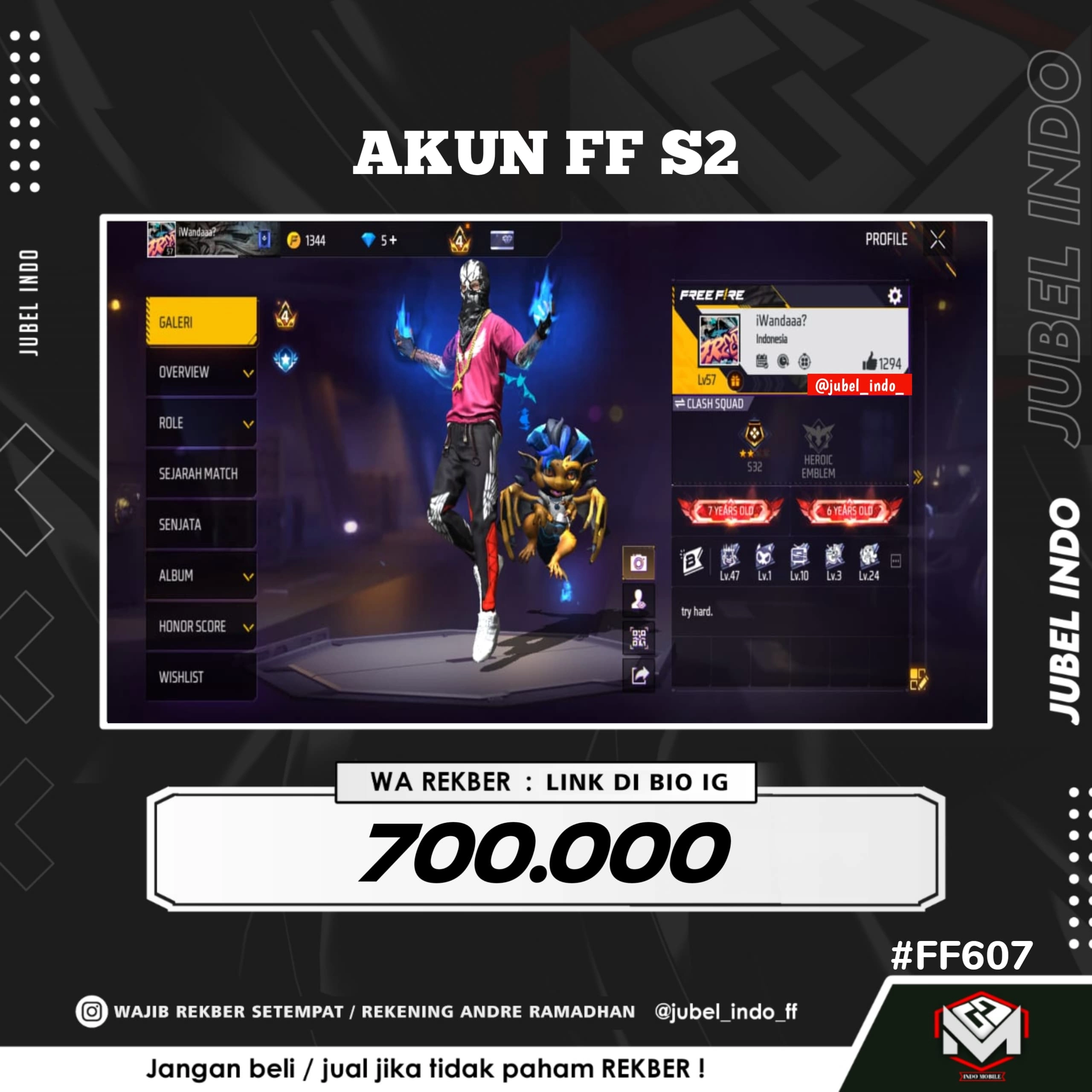 STOK FF #FF607
