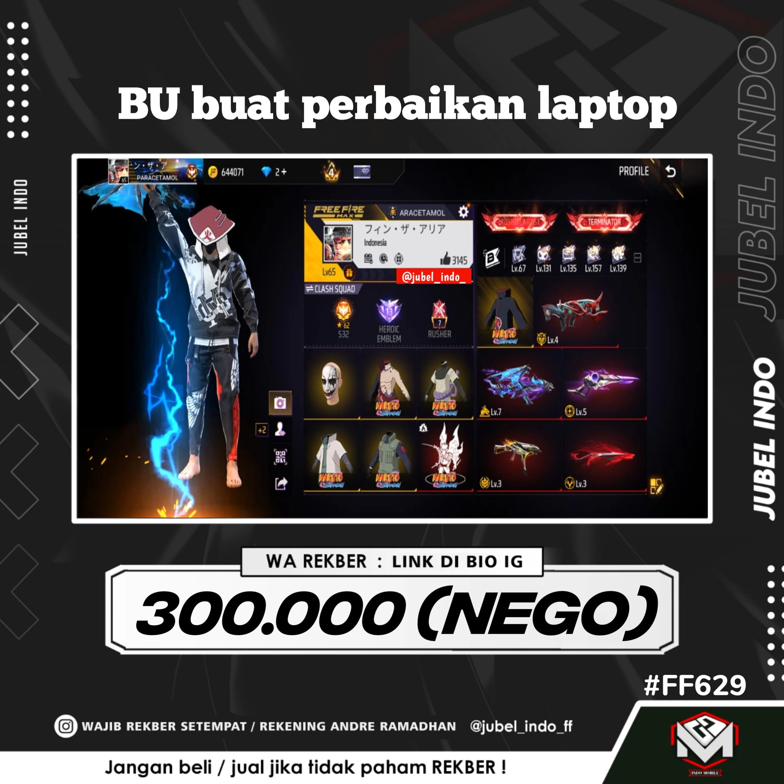STOK FF #FF629