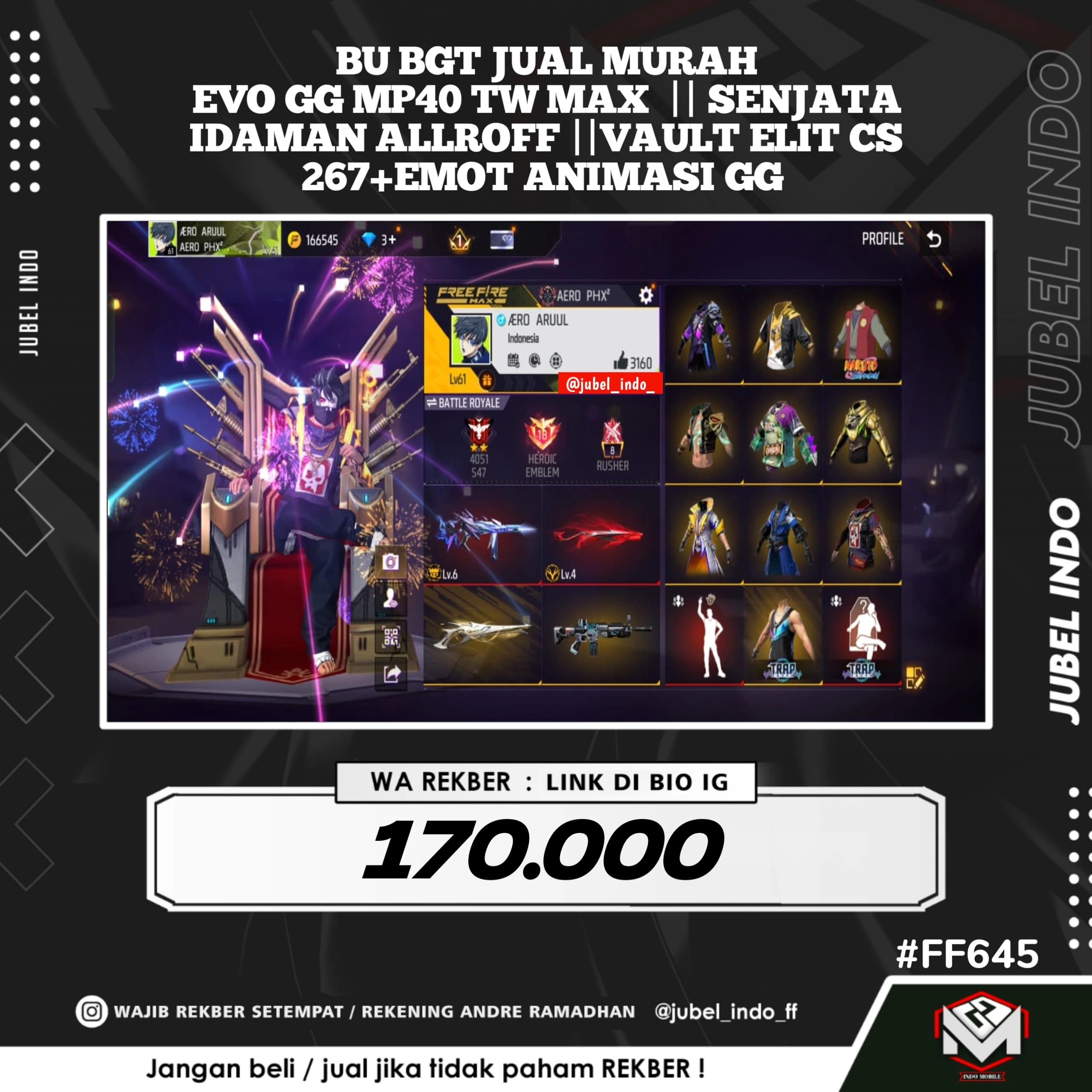 STOK FF #FF645