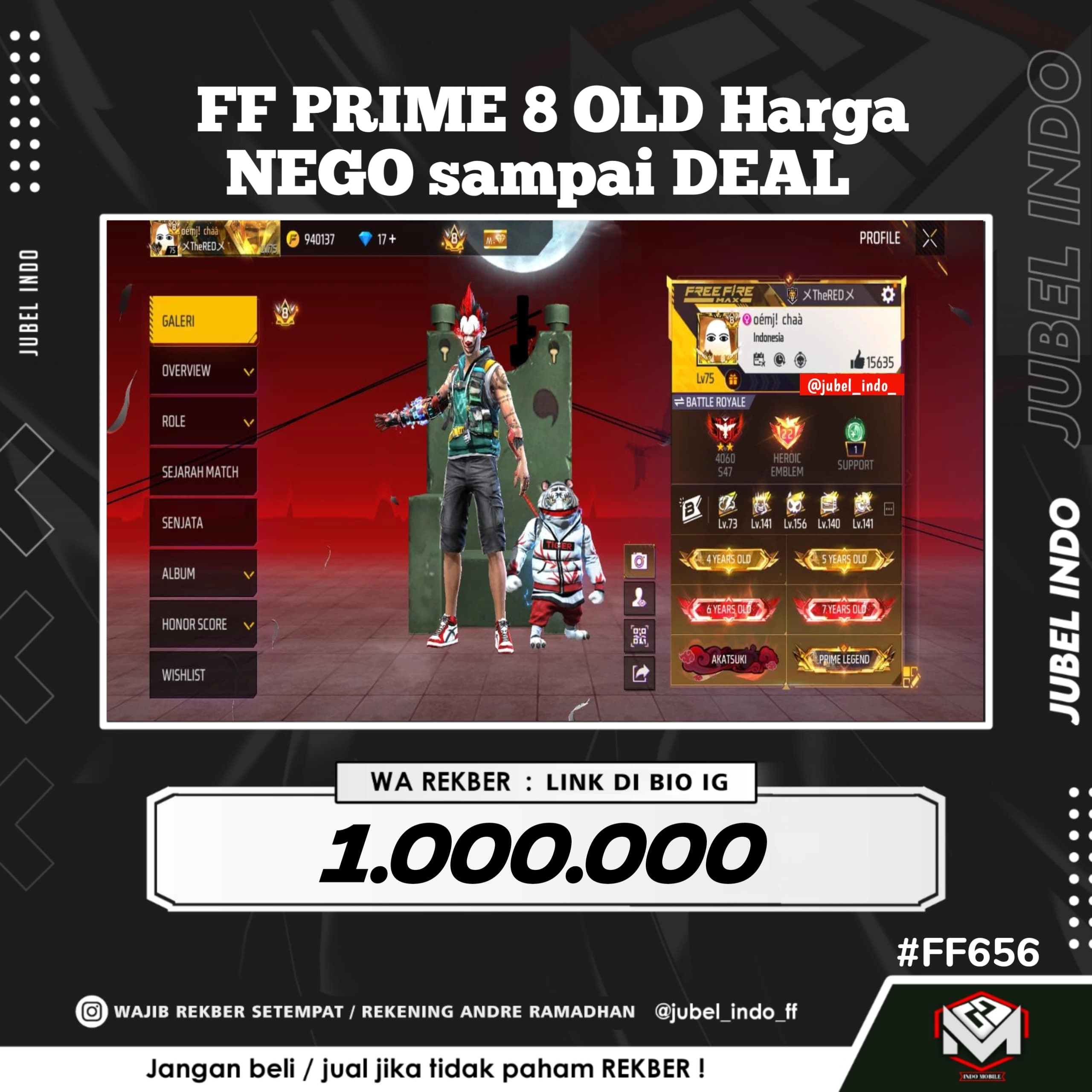 STOK FF #FF656