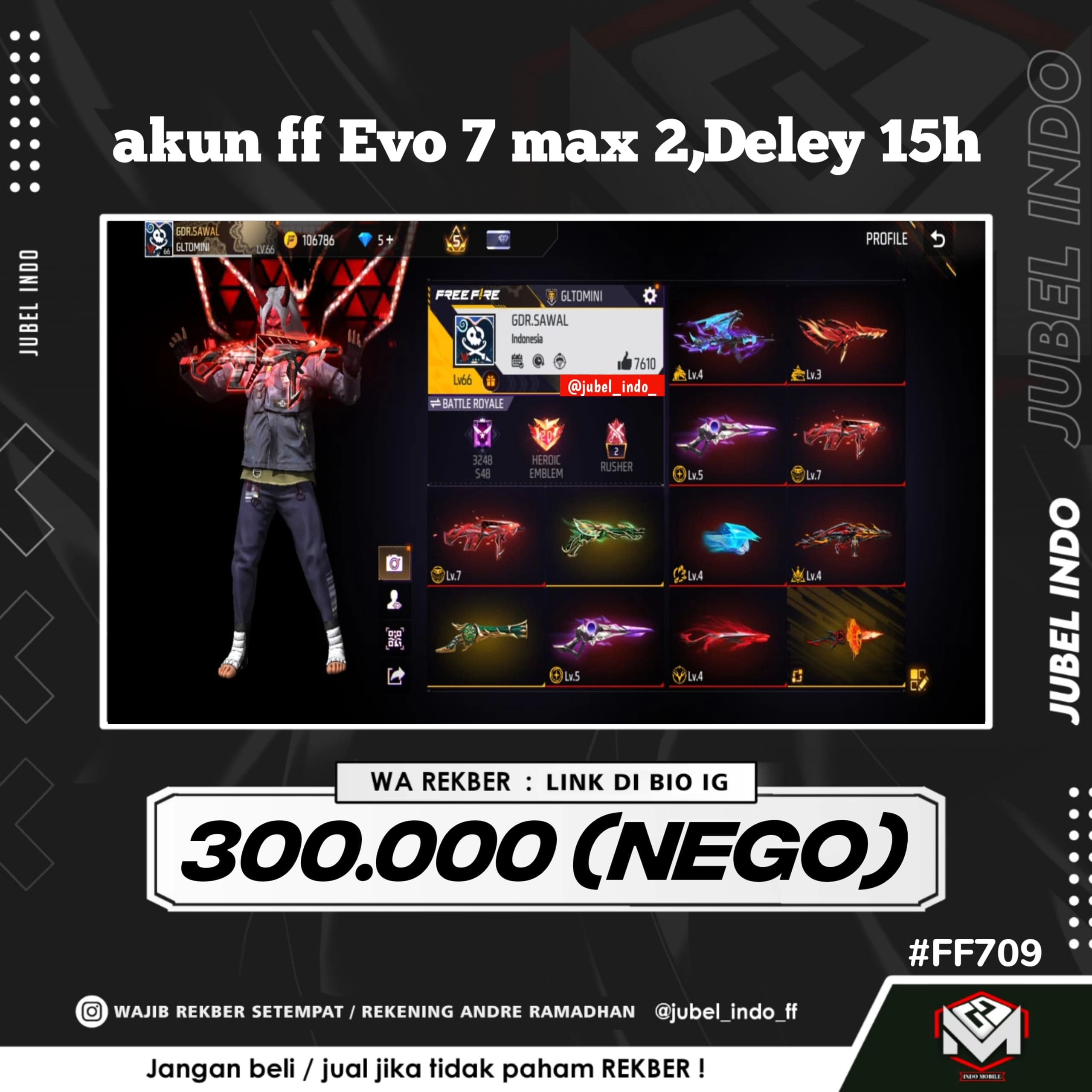 STOK FF #FF709