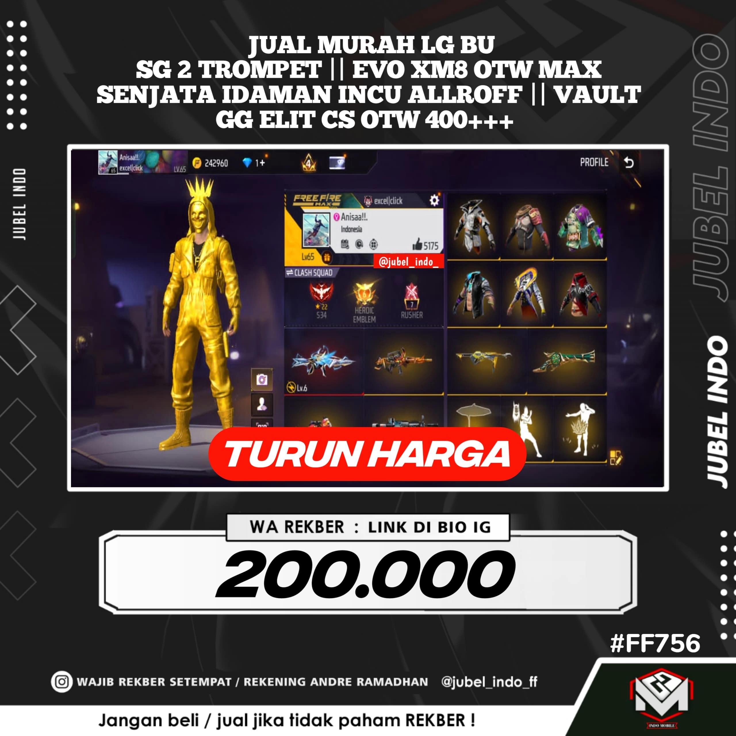 STOK FF #FF756