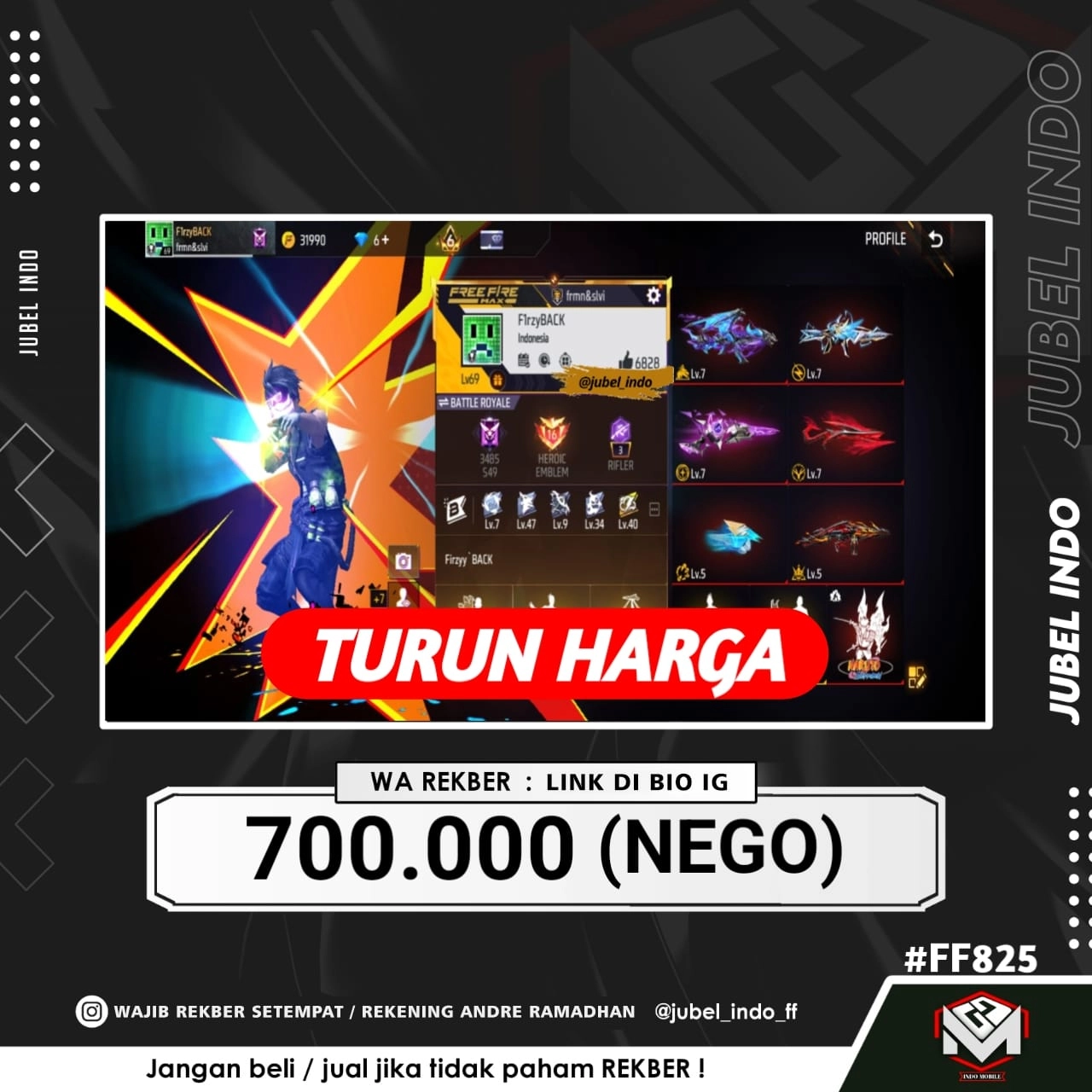 STOK FF #FF825