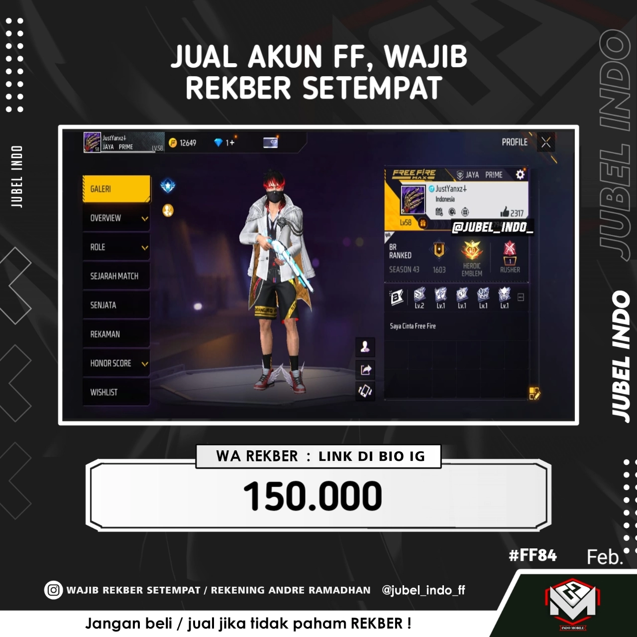 STOK FF #FF84