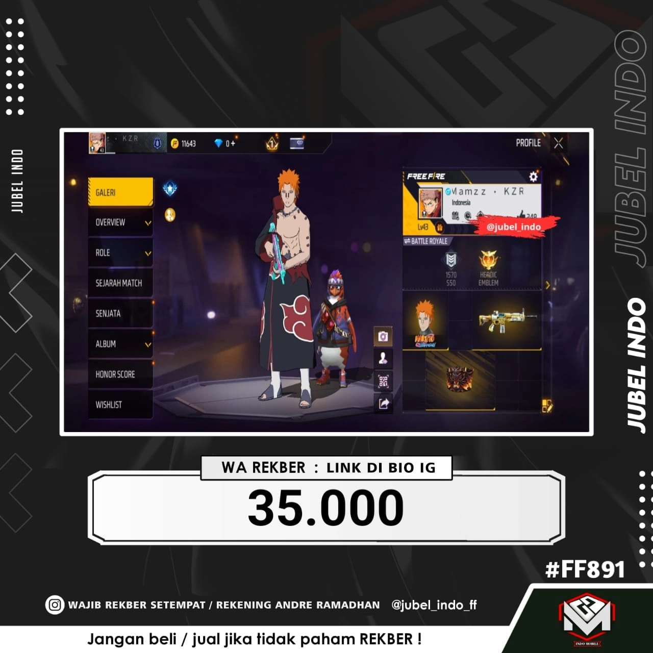 STOK FF #FF891