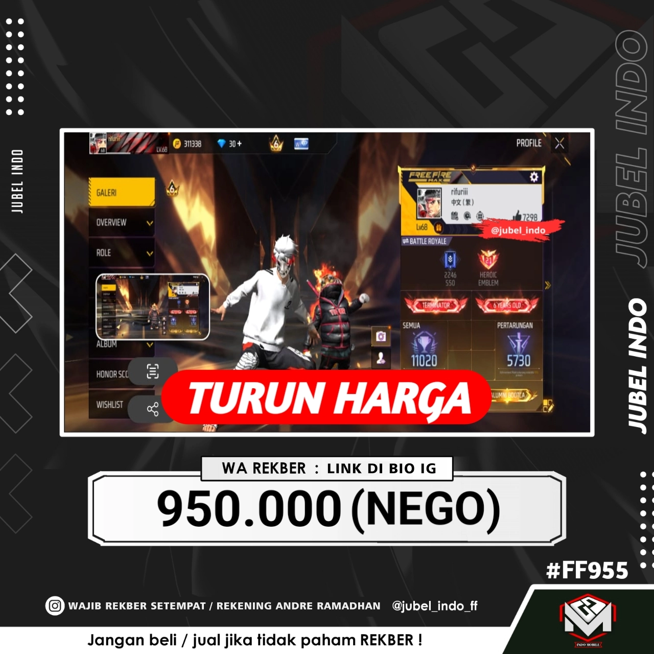 STOK FF #FF955