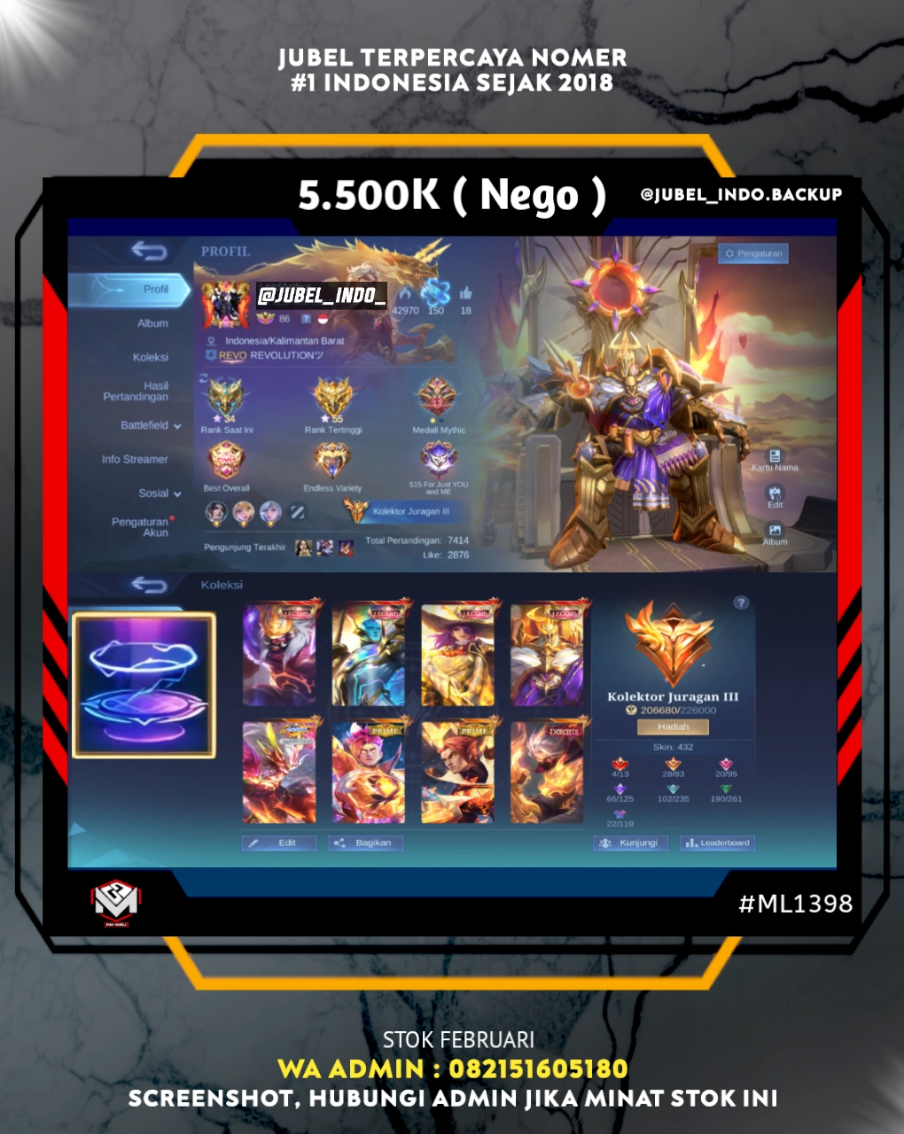 STOK ML #ML1398