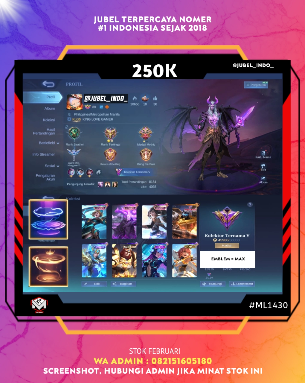 STOK ML #ML1430