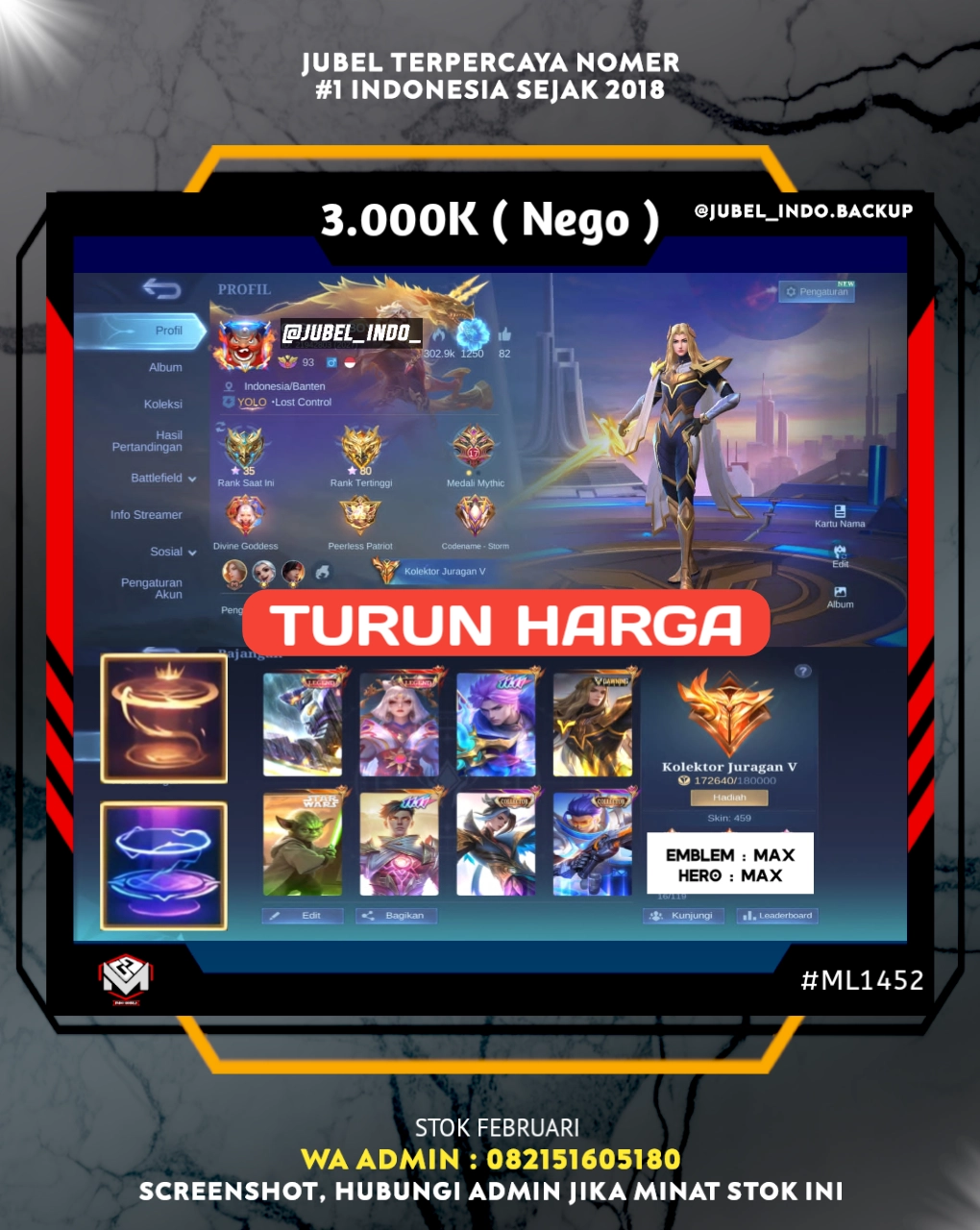 STOK ML #ML1452