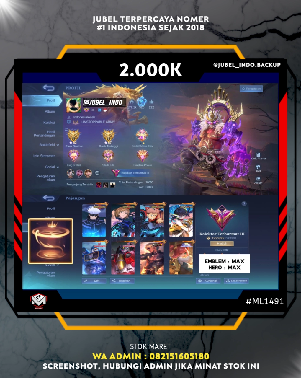 STOK ML #ML1491