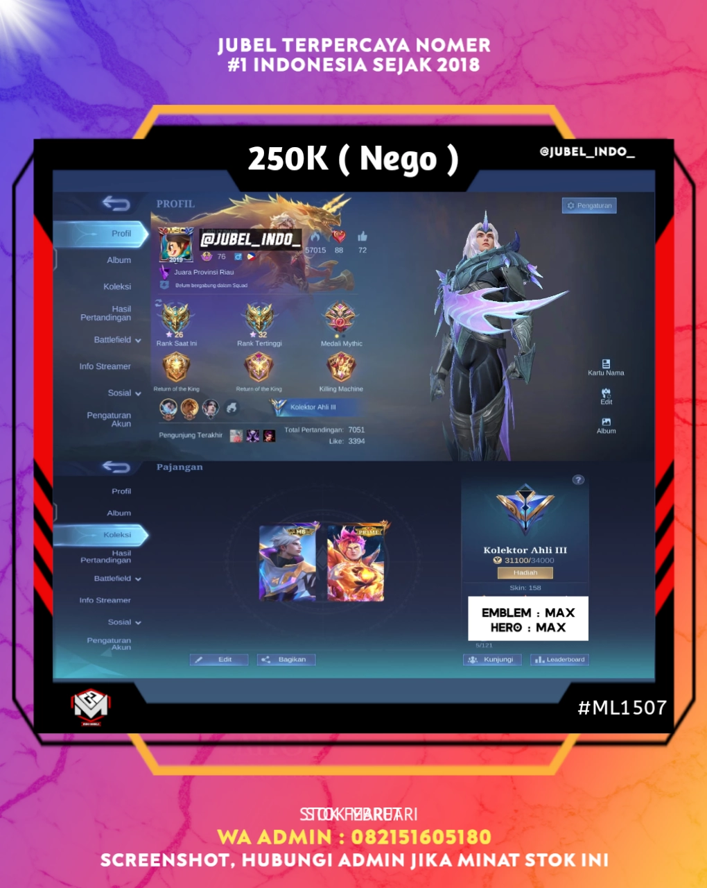 STOK ML #ML1507