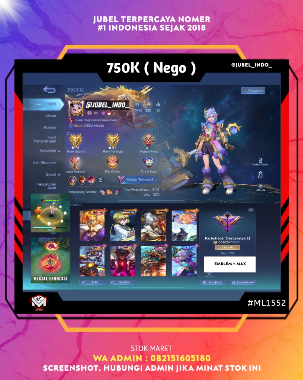 STOK ML #ML1552