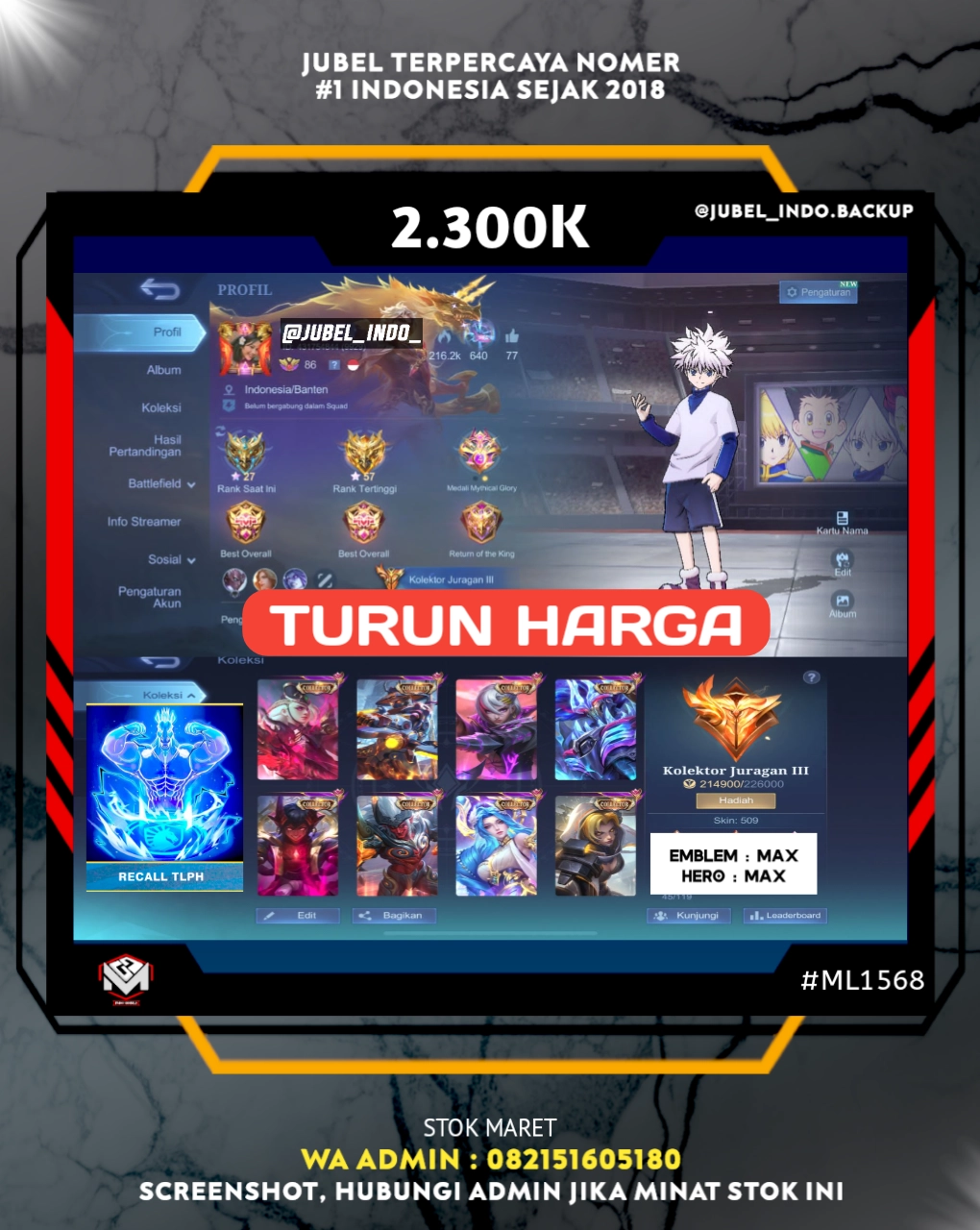 STOK ML #ML1568