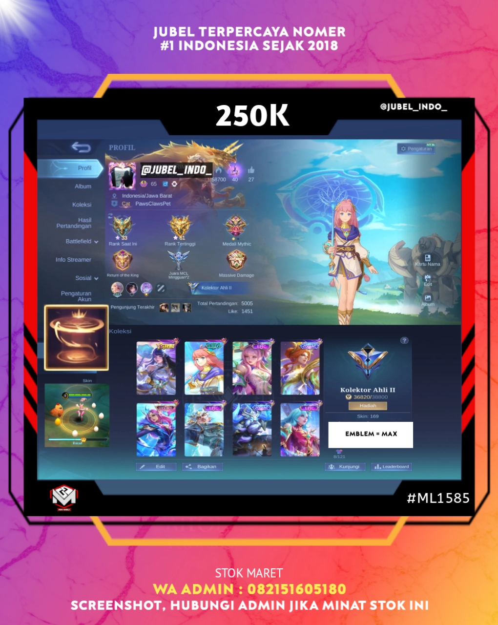 STOK ML #ML1585