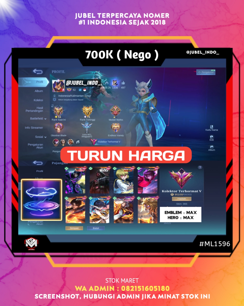STOK ML #ML1596