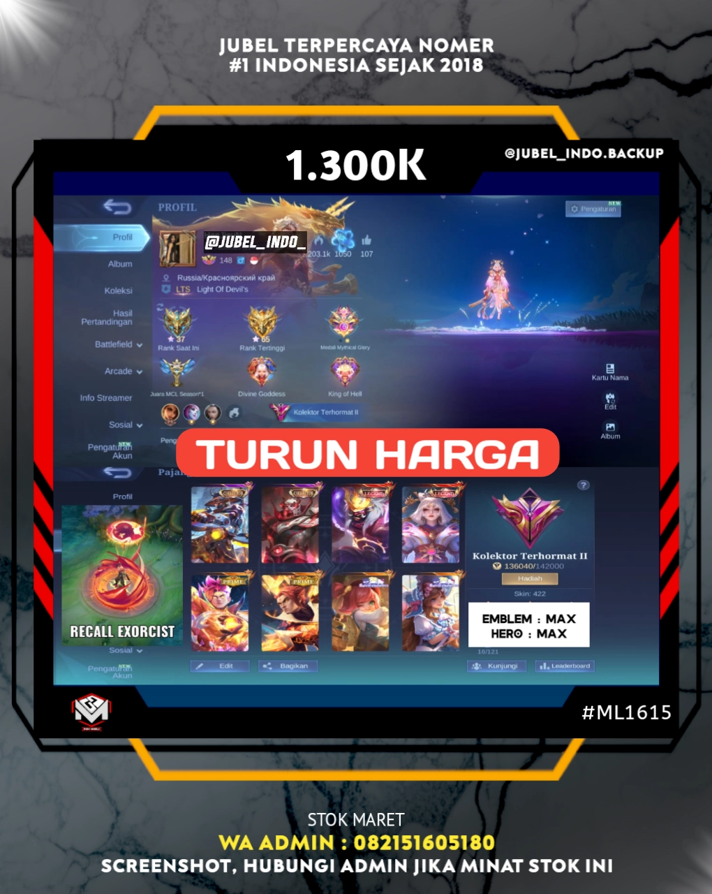 STOK ML #ML1615