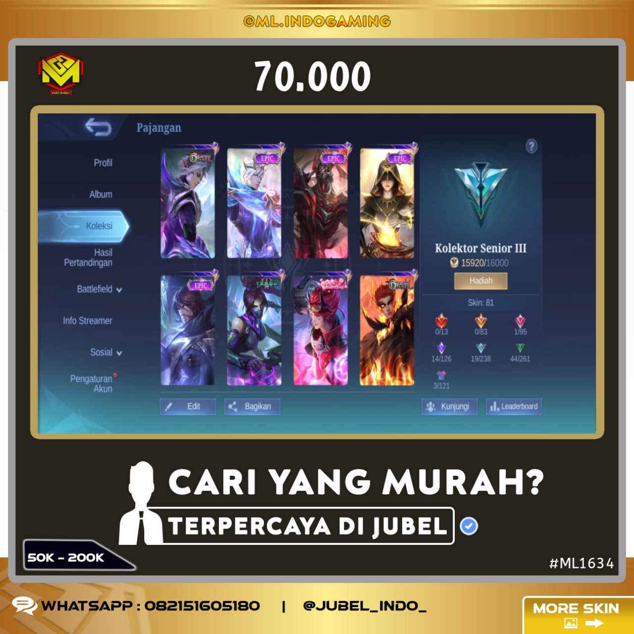 STOK ML #ML1634