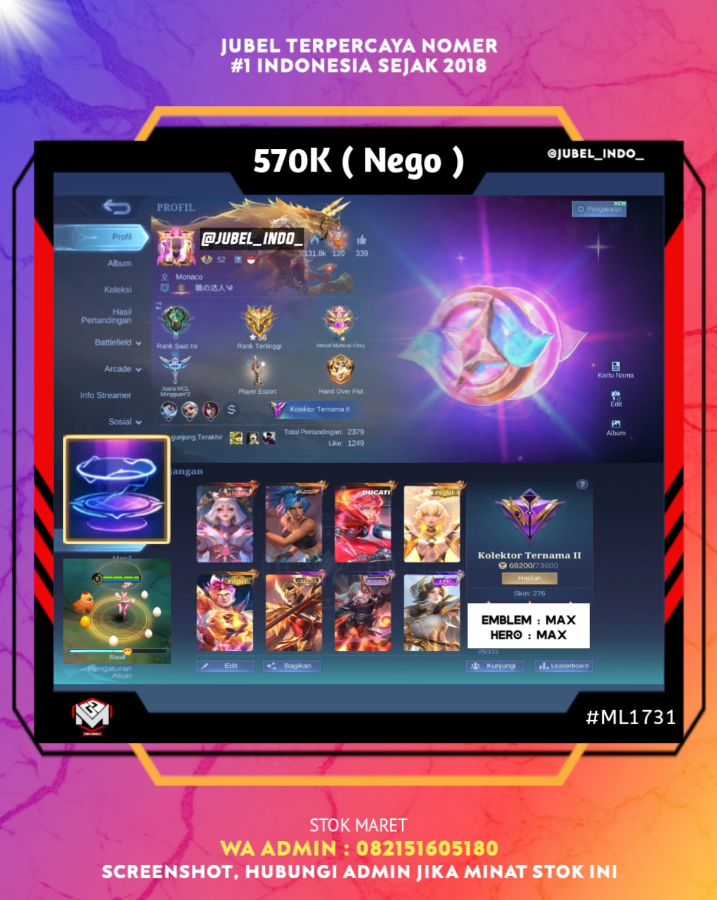 STOK ML #ML1731