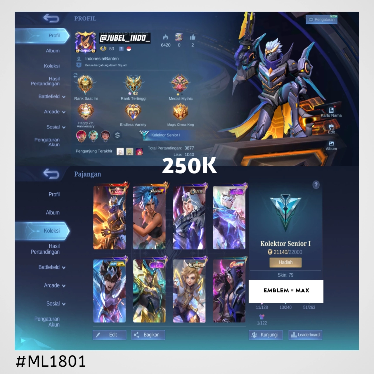 STOK ML #ML1801