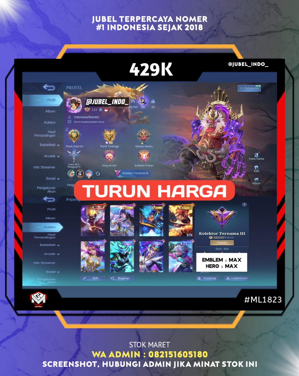 STOK ML #ML1823