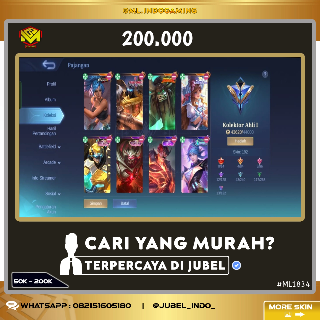 STOK ML #ML1834