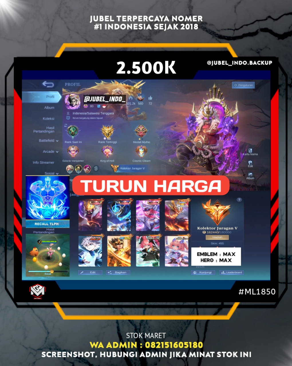 STOK ML #ML1850