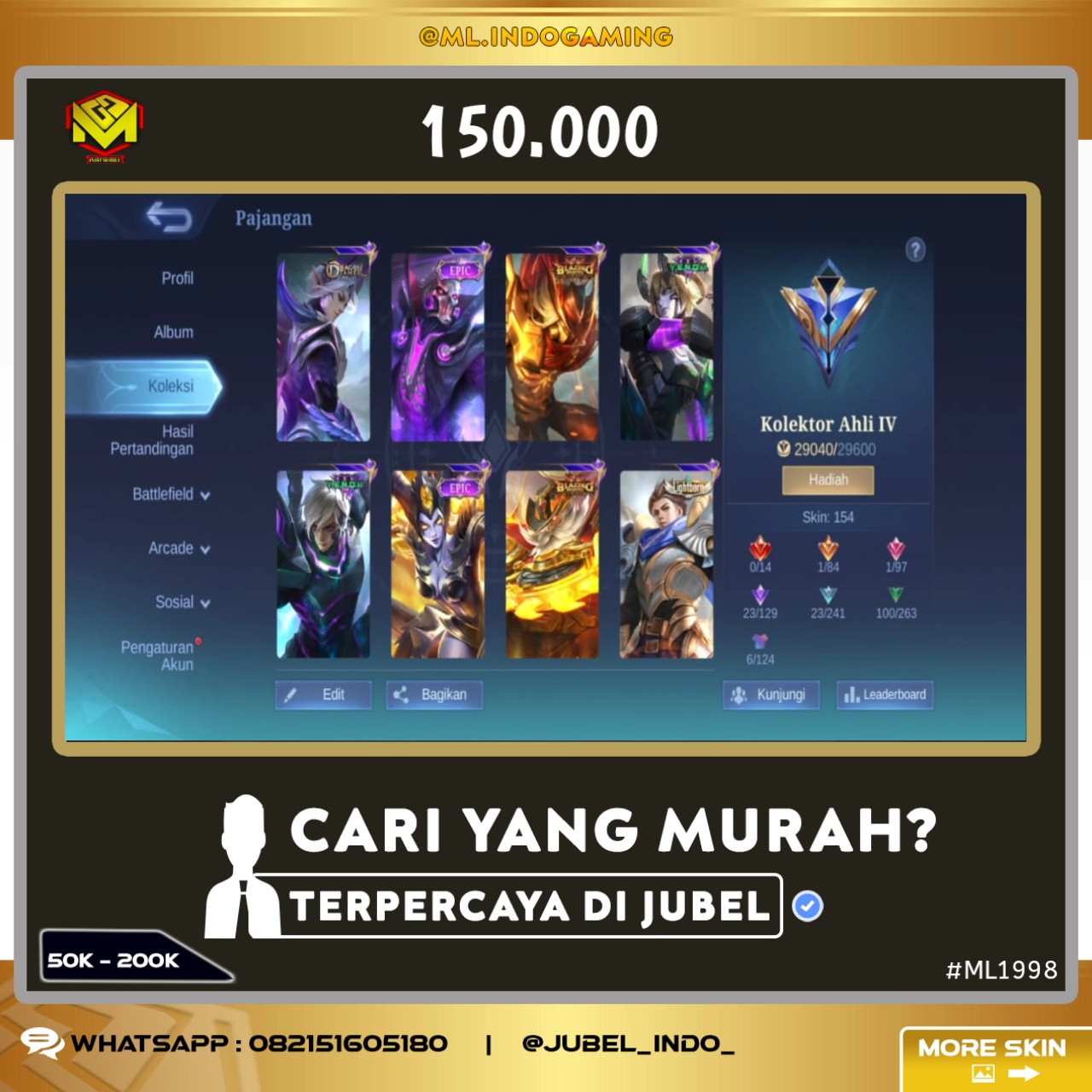 STOK ML #ML1998