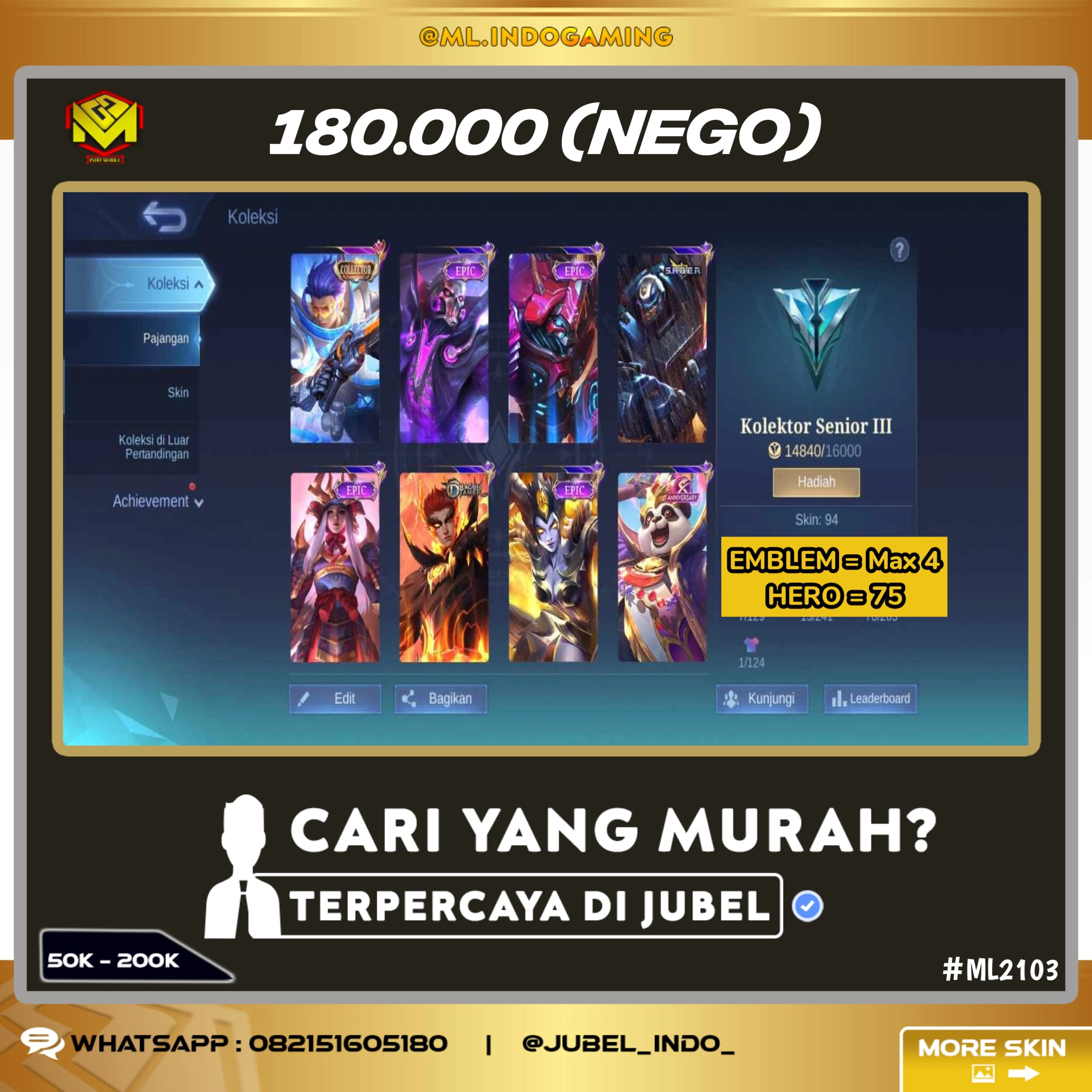 STOK ML #ML2103